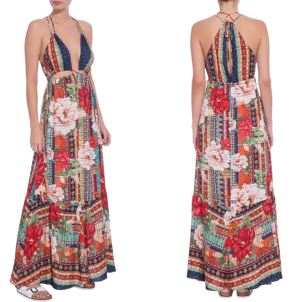 NWT FarmRio Flor de Maio Maxi Dress